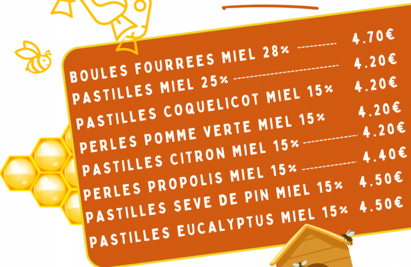 Affiche Tarifs Boissons minimaliste rouge – 1